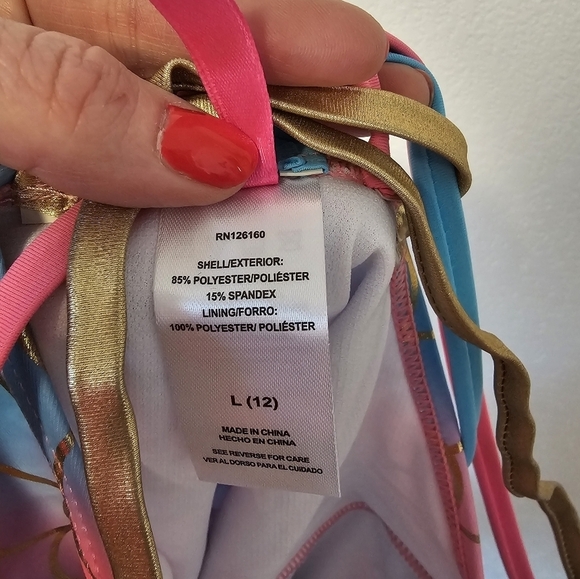 Betsey Johnson Youth Girls Mermaid One Piece Swimsuit Size Large 12 NWOT - Picture 7 of 7